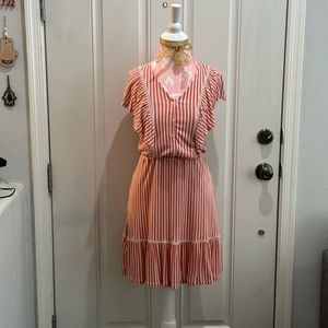 Laurel Conrad Vintage Pink Striped Dress -XS